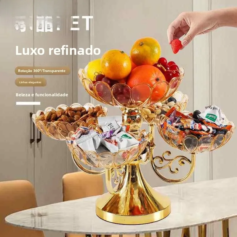 rotatable-multi-layer-fruit-tray-high-gloss-living-room-snack-dry-fruit-candy-elegant-european-style-plastic-fruit-plate