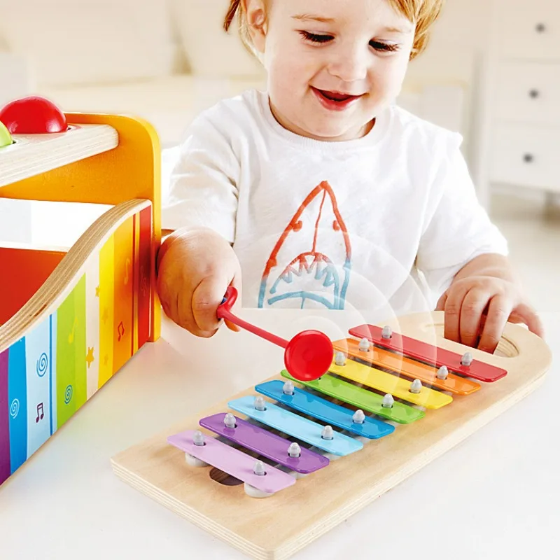 2 in 1 Early Melody Percussion Table Small Xylophone, Early Education Percussion Stick Table, Boys Girls Music Toys Toddler Toys