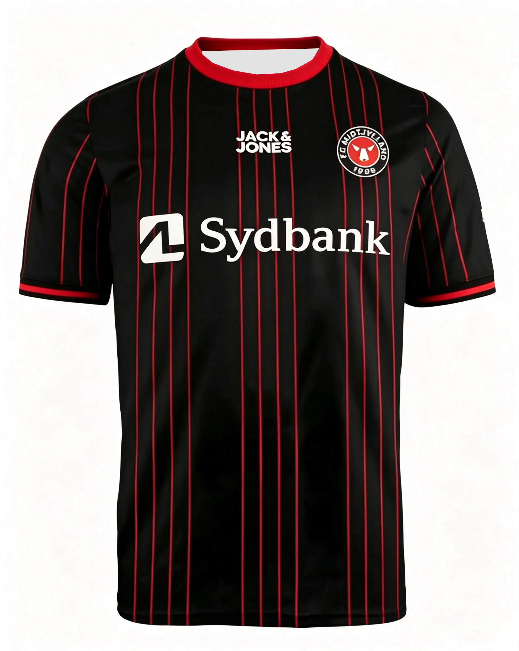 2026 Midtjylland 3D Printed Football Jersey Men's Summer Quick Drying Breathe Short Sleeved T-shirt Family Matching Clothing
