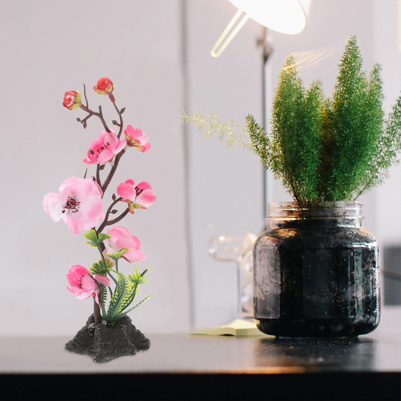 

2pcs Japanese Cold Dish Flower Decor Sashimi Plate Artificial Adornment Lifelike Green Plant Restaurant Supply Tabletop Ornament