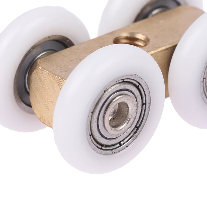 1pc Shower room copper four-wheel hanging pulley roller for bathroom glass slide door waterproof bearing crane toilet door