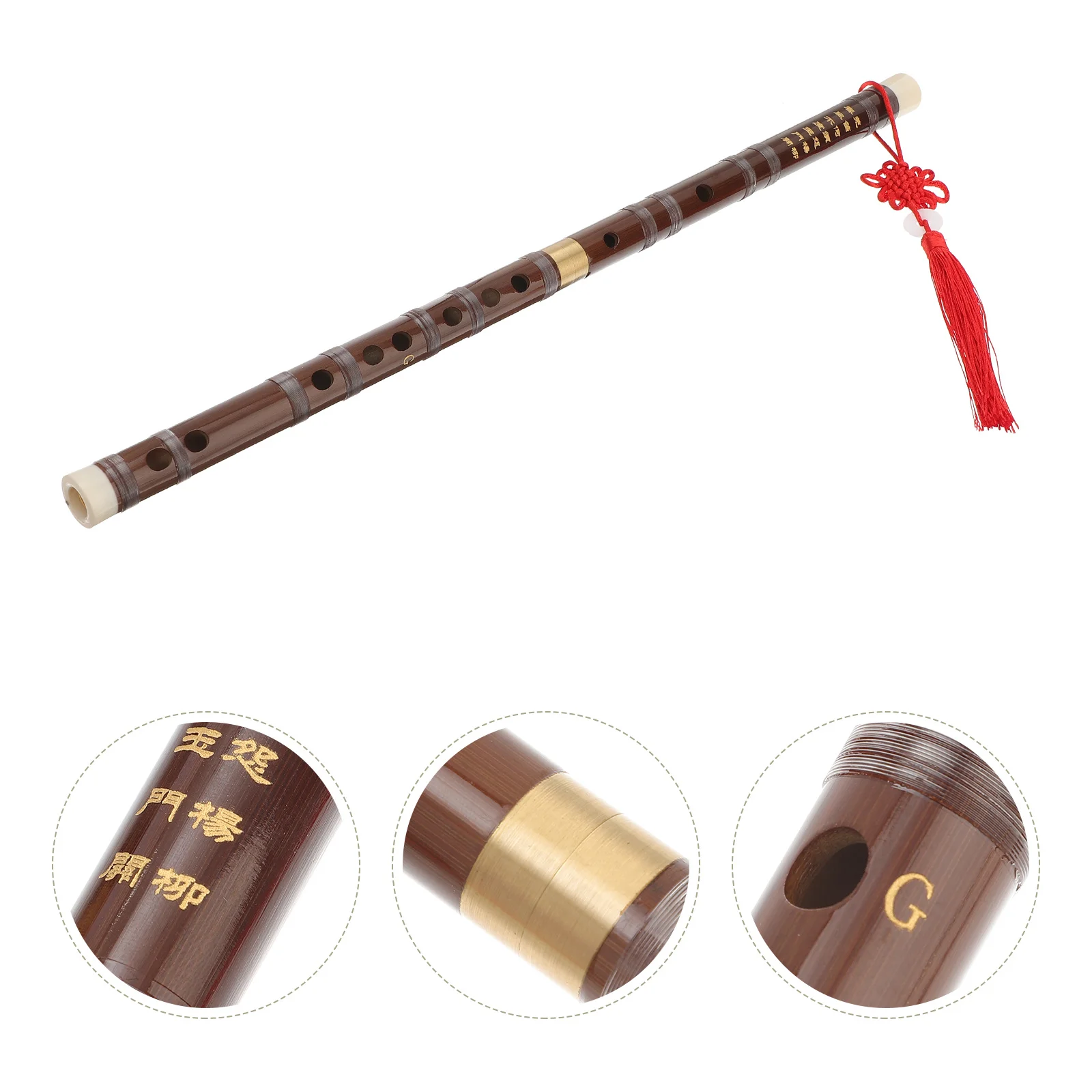 

Bamboo Flute Traditional Handmade Chinese Musical Instrument G Pattern Unique Look Decorative Gift for Music Lovers