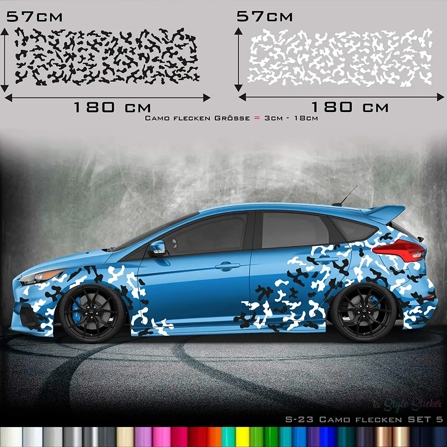 Seitenaufkleber Auto Tarn-Look Camo Aufkleber Camouflage Sticker Sticker Army Car kfz Karosserie Decal