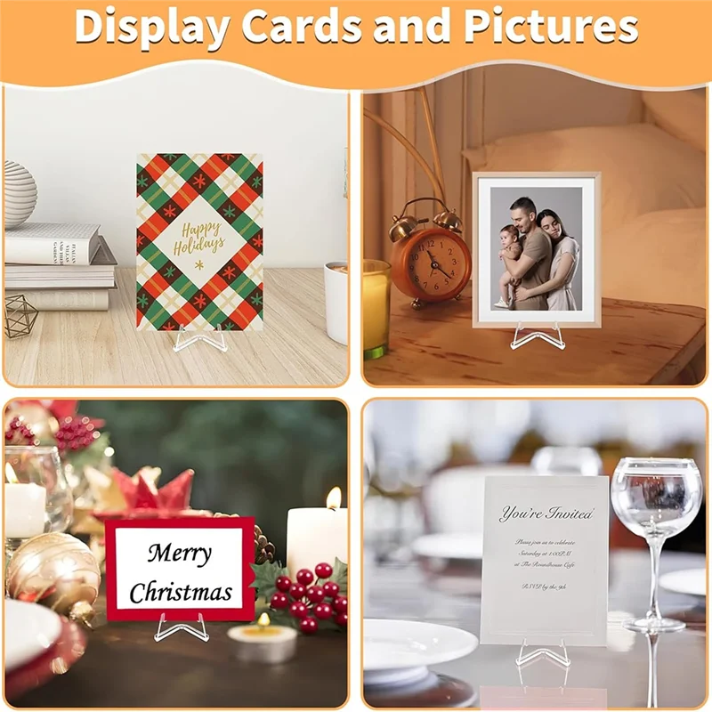 AAAN-Arcylic Card Display Stands Mini Clear Easel Stand Holder For Displaying Your Collection