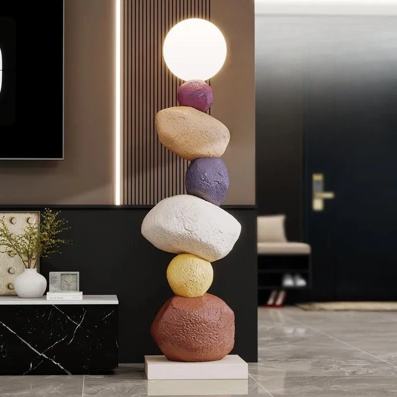 Creative Antique Floor Lamp Ornament Retro Decoration for Living Room TV Cabinet Sofa Side Bedroom Home Decor Housewarming