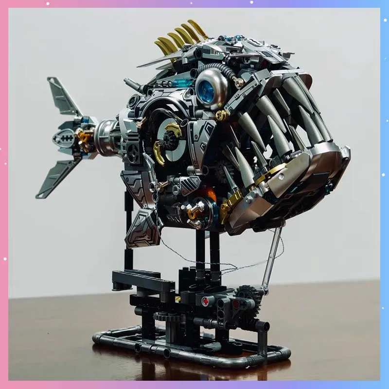 

Механическая фигурка Пираньи, сборная модель, игрушка-конструктор с множеством подвижных деталей, декор для дома и офиса, коллекционный подарок