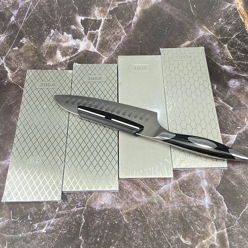 Double-sided sharpener Professional Diamond Sharpening Panel Honeycomb mesh Design suitable for Scissors kitchen knife grinding