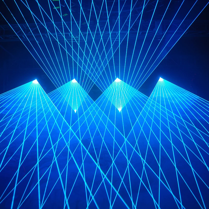 Jacmui-Full Color RGB Animação Laser Light, DJ Disco Show Projetor para Dream Wedding Event Cremony com Flight Case, 20W