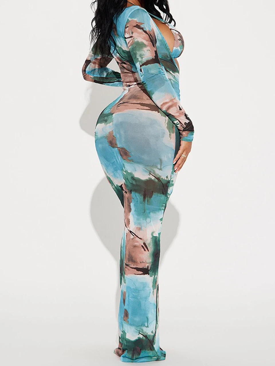 Seksowny trzyczęściowy strój kąpielowy typu stringi z narzutką, sukienka plażowa damska 2025, strój kąpielowy tie-dye, kostium kąpielowy na lato.