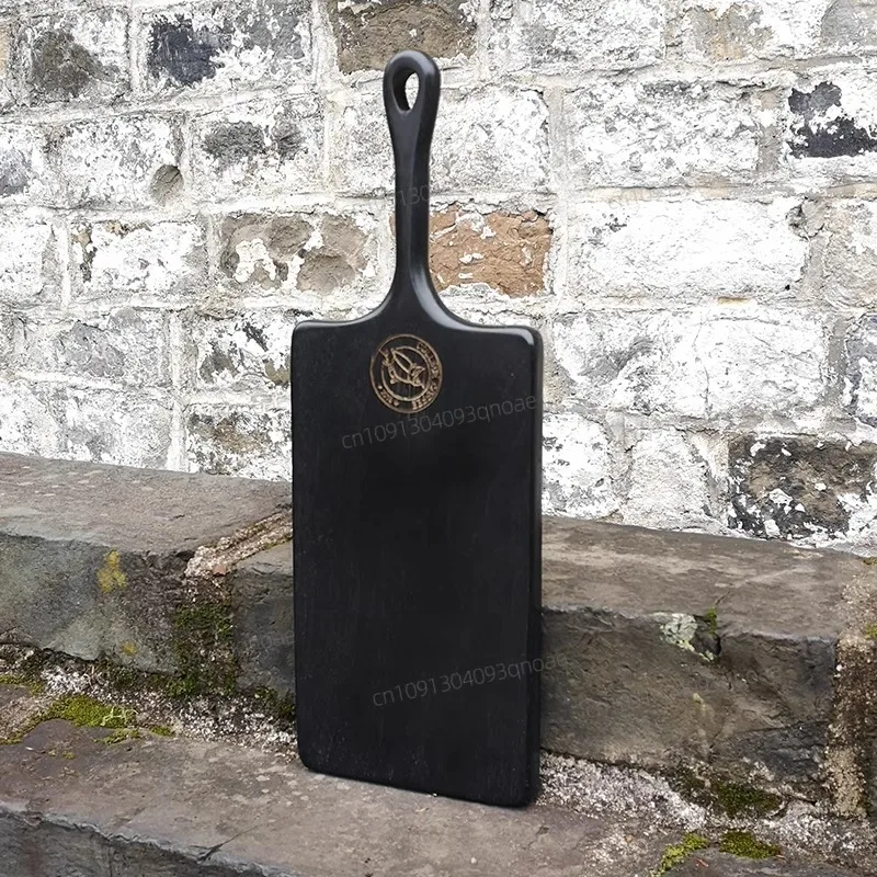 

Black original design solid wood chopping model room kitchen cutting board photography baking tray soft decoration ornament