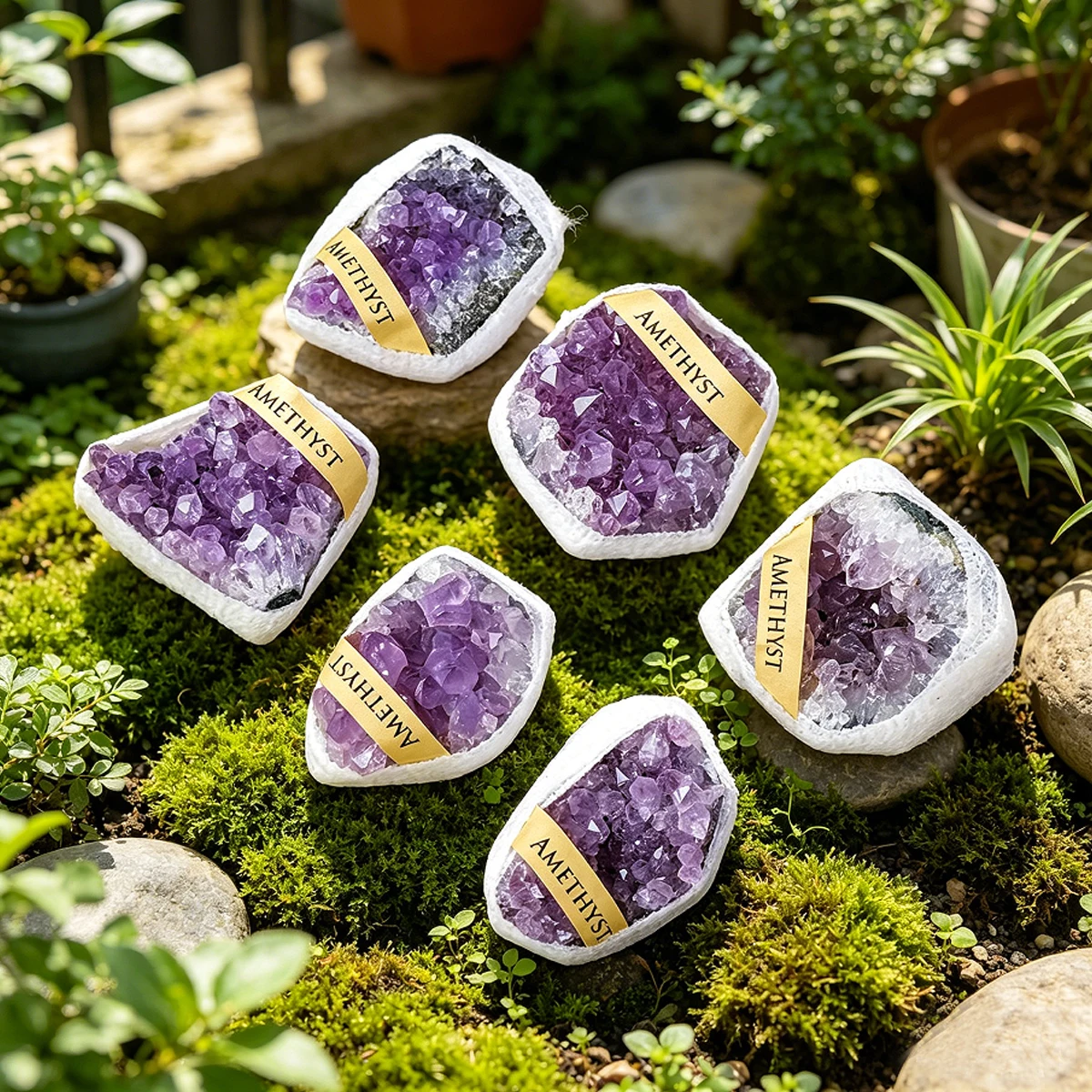 1 unidad de Geoda de Amatista Natural, Clúster de Cristales, Espécimen de Geoda de Cuarzo Púrpura en Bruto, Decoración de Cristal Curativo para el Hogar y Regalos