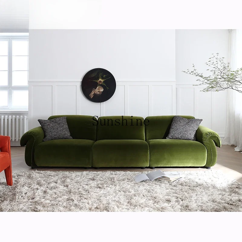 

Small apartment combination simple Italian living room three-person sofa