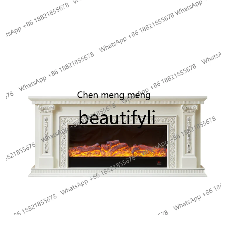

X TV Cabinet Living Room Simulation Fire Heating Fireplace Cabinet Solid Wood Electric Fireplace Decorative Rack