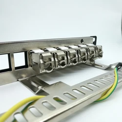 Cat7 Patch Panel 24Port CAT7/CAT6A FTP Patch Panel Full Shielded Incl. 24X Cat7 Shielded Keystone Adapter 1U 19 Inch