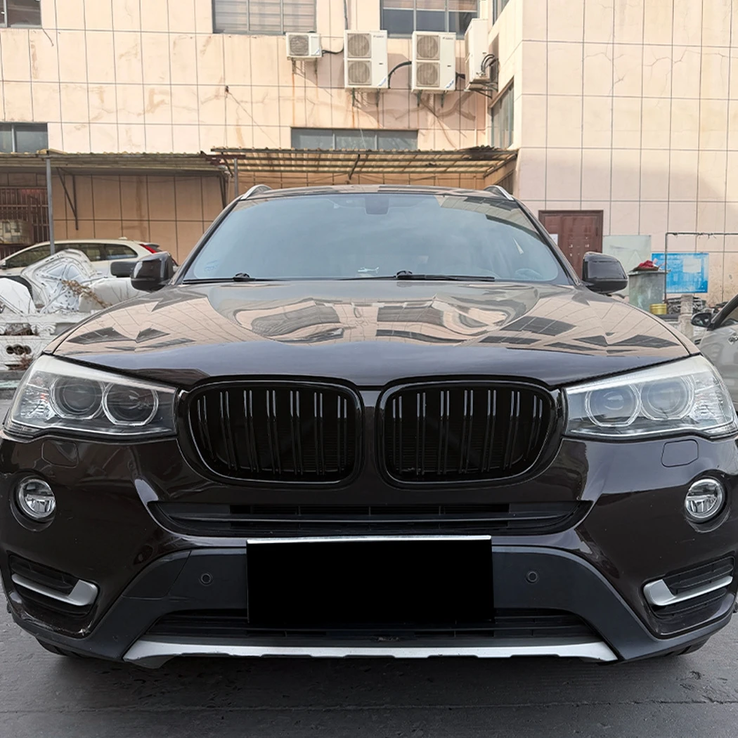 Car Front Kidney Grille Glossy Black Single Double Grill For BMW X3 F25 X4 F26 2014 2015 2016 2017 Racing Grills