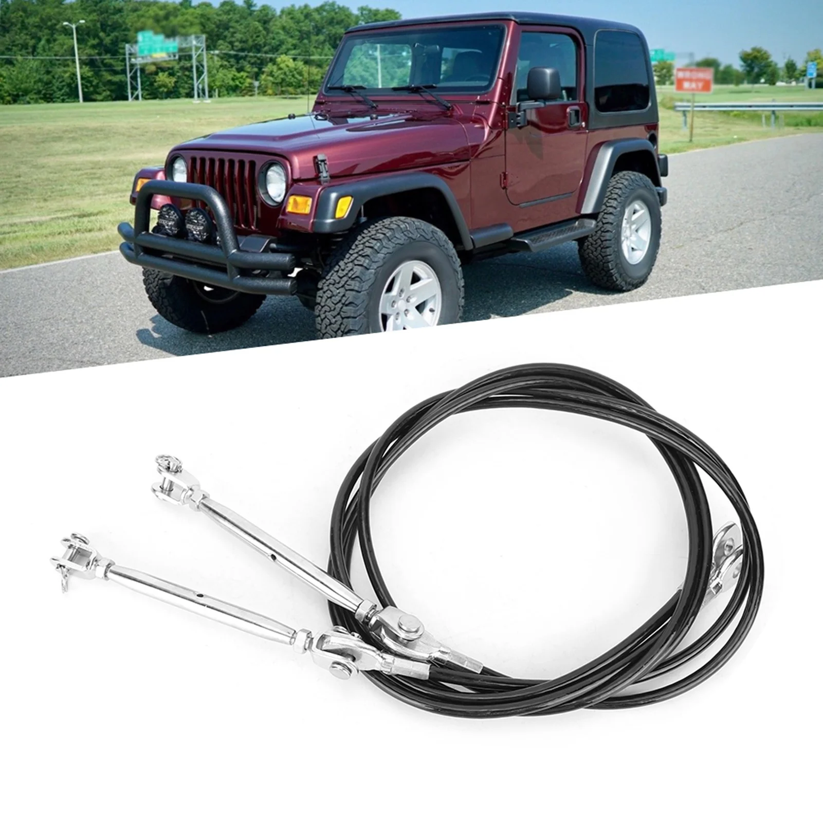 الحديد الفولاذ المقاوم للصدأ أطراف الناهضون عدة حامي الزجاج الأمامي لاستبدال جيب رانجلر TJ 2007-2018 #6