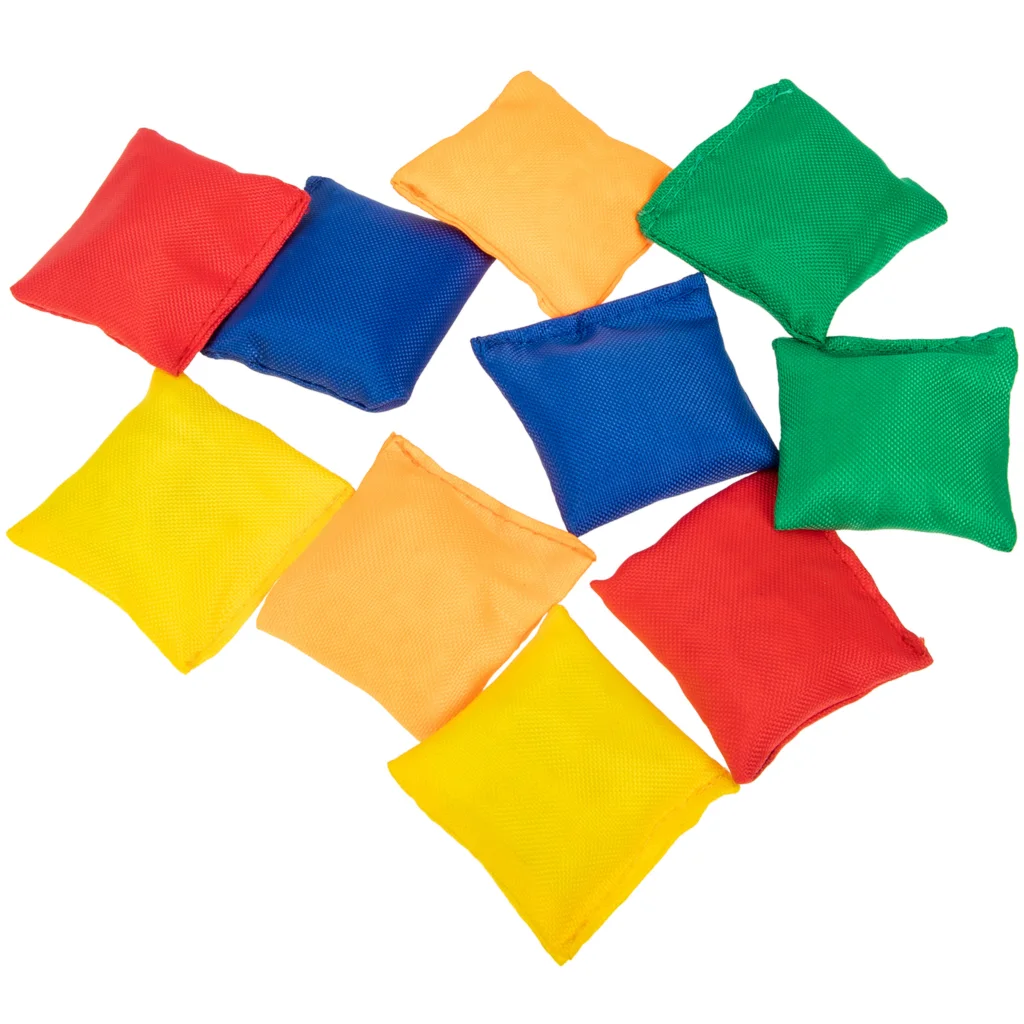 

10 Pcs Mini Bean Bags Colorful Portable Cloth Sandbag Toss Toy for Kids Interactive Plaything for Fun Sports Outdoor Family Game