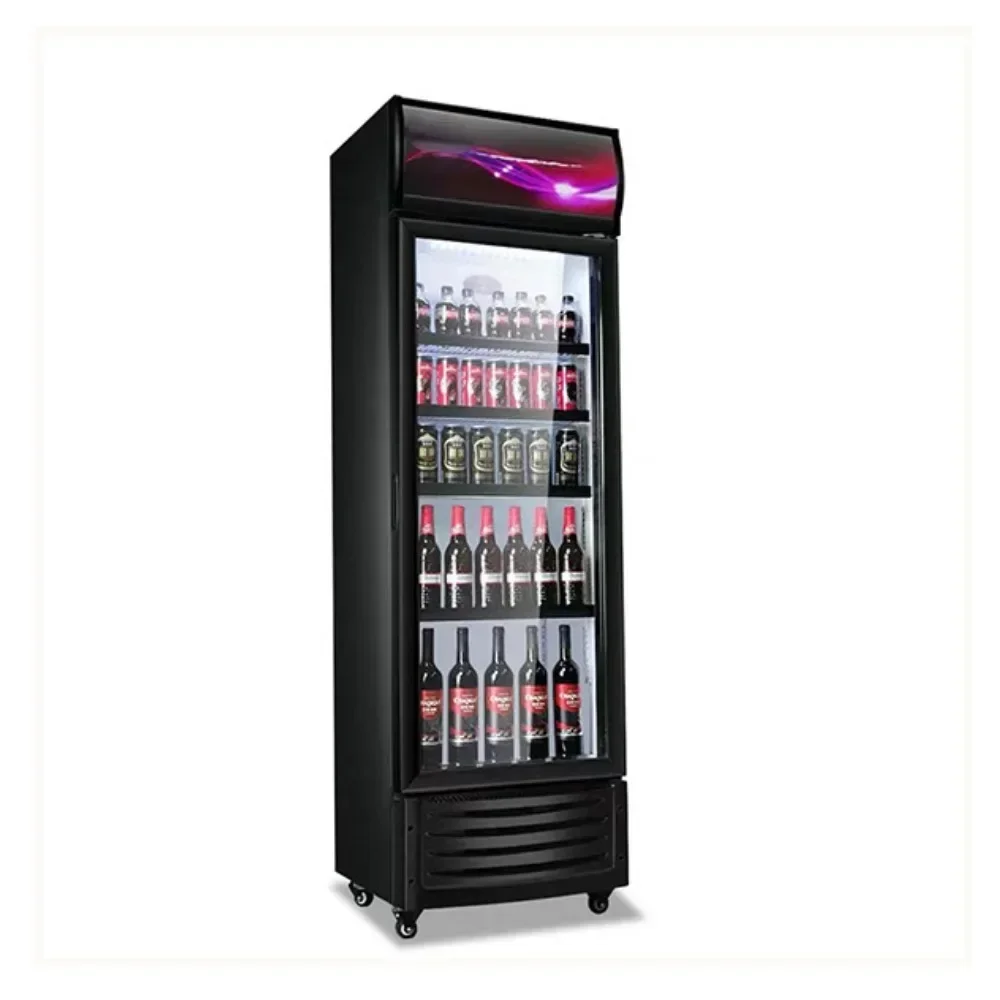 Vertical single-temperature 1-door showcase commercial refrigeration beverage cooler equipment