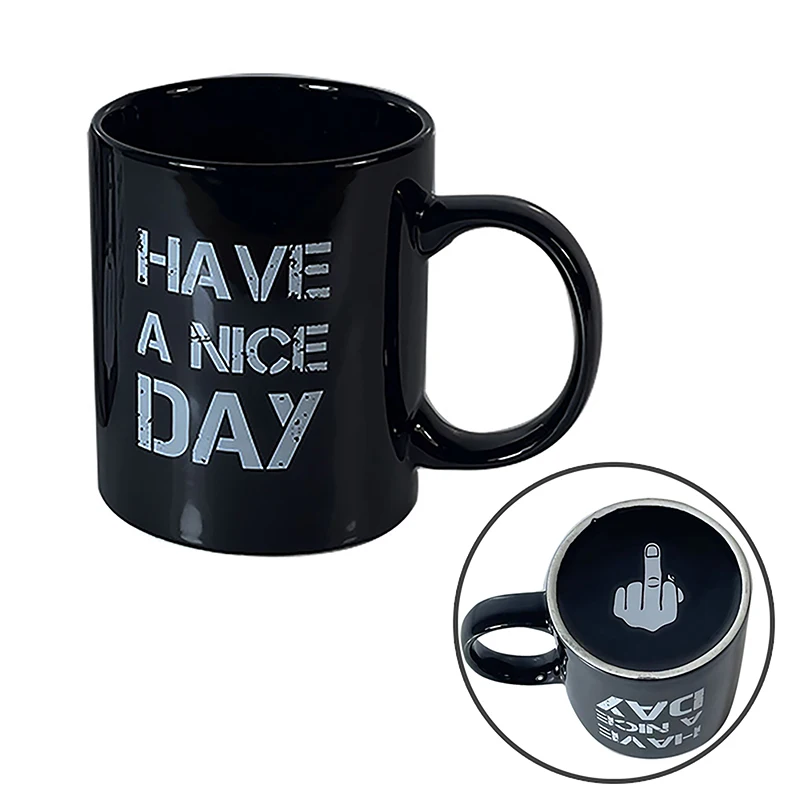 

Creative Have A Nice Day Coffee Mug Middle Finger Funny Cup For Coffee Milk Tea Cups Novelty Gifts