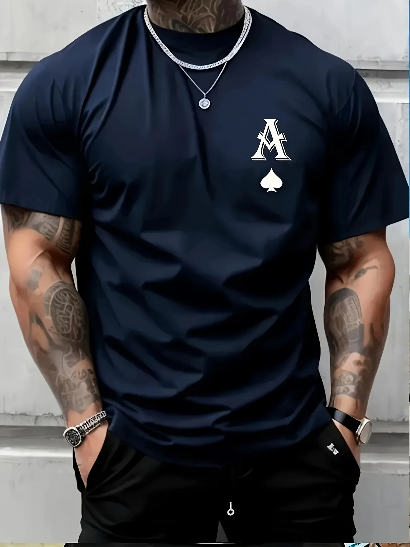 Simple Casual Short Sleeve T-shirt For Men LOGO Printed Crew Neck T-shirt Plus Size Breathable Men's T-shirts Clothing 2026