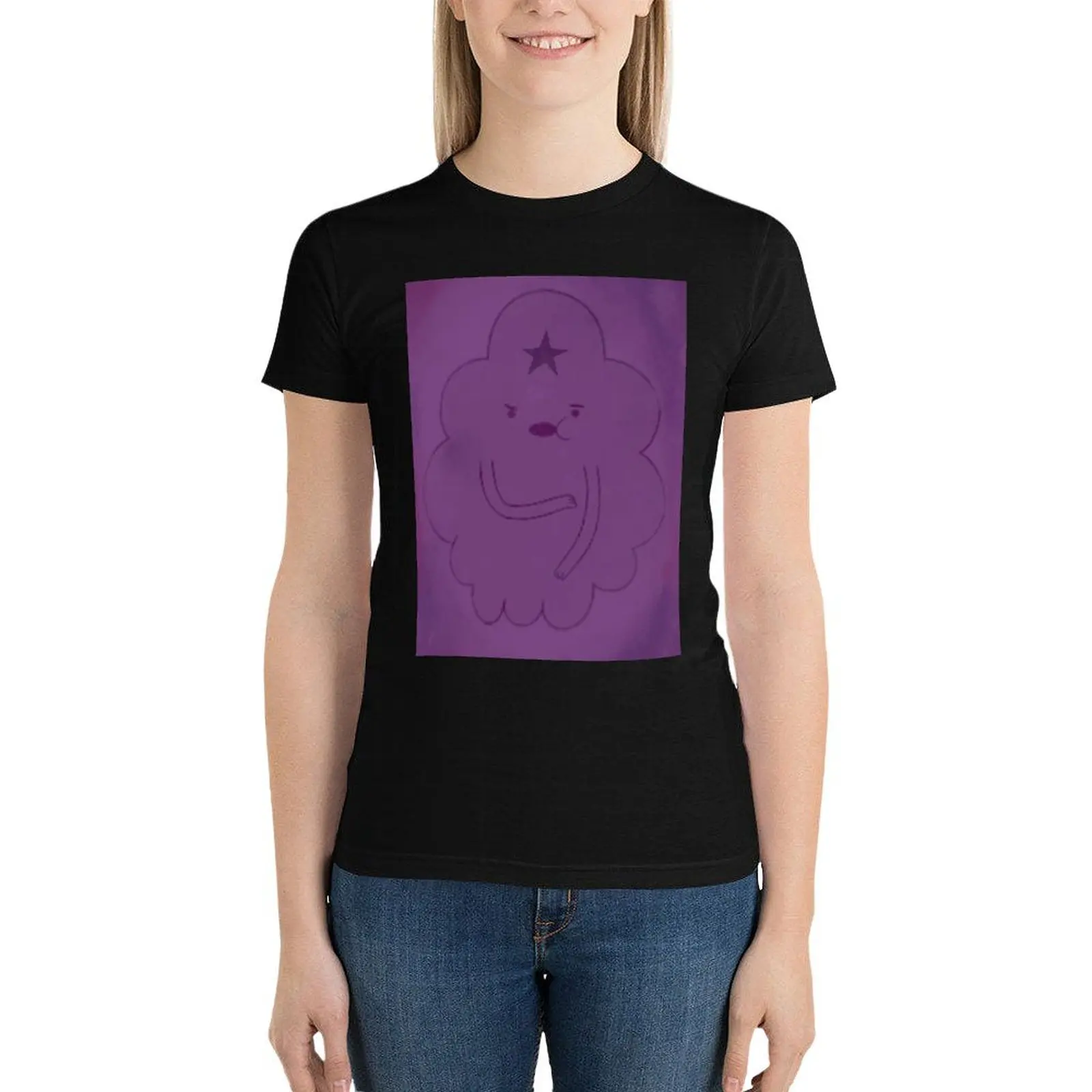 Lumpy Space Prinzessin T-Shirt Hippie Kleidung T-Shirts koreanische Mode Baumwolle T-Shirts Frauen