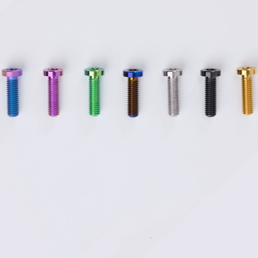 Gold blau schwarz ti m6x20/30mm Head-10mm gr5 titan legierung tc4 t30 torx kopfs ch rauben für motorrad scheiben brems platte – Detail 2