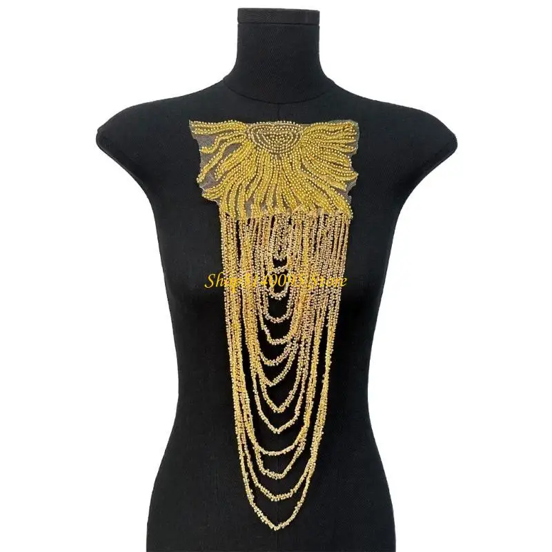 dxae結婚式の肩エポレットスパンコールエポレットイブニングパーティーショルダーアクセント