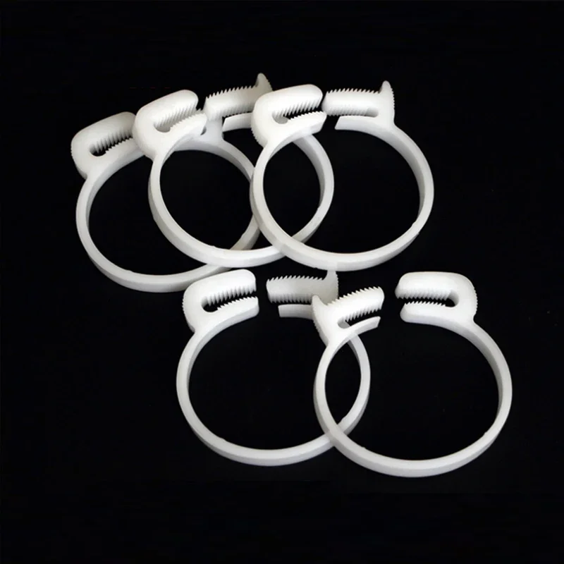 Black/White Hose Clamps 3.8~59mm Plastic Line Water Pipe Strong Clip Spring Cramps Fuel Air Tube Fitting  Fixed Tool 10pcs