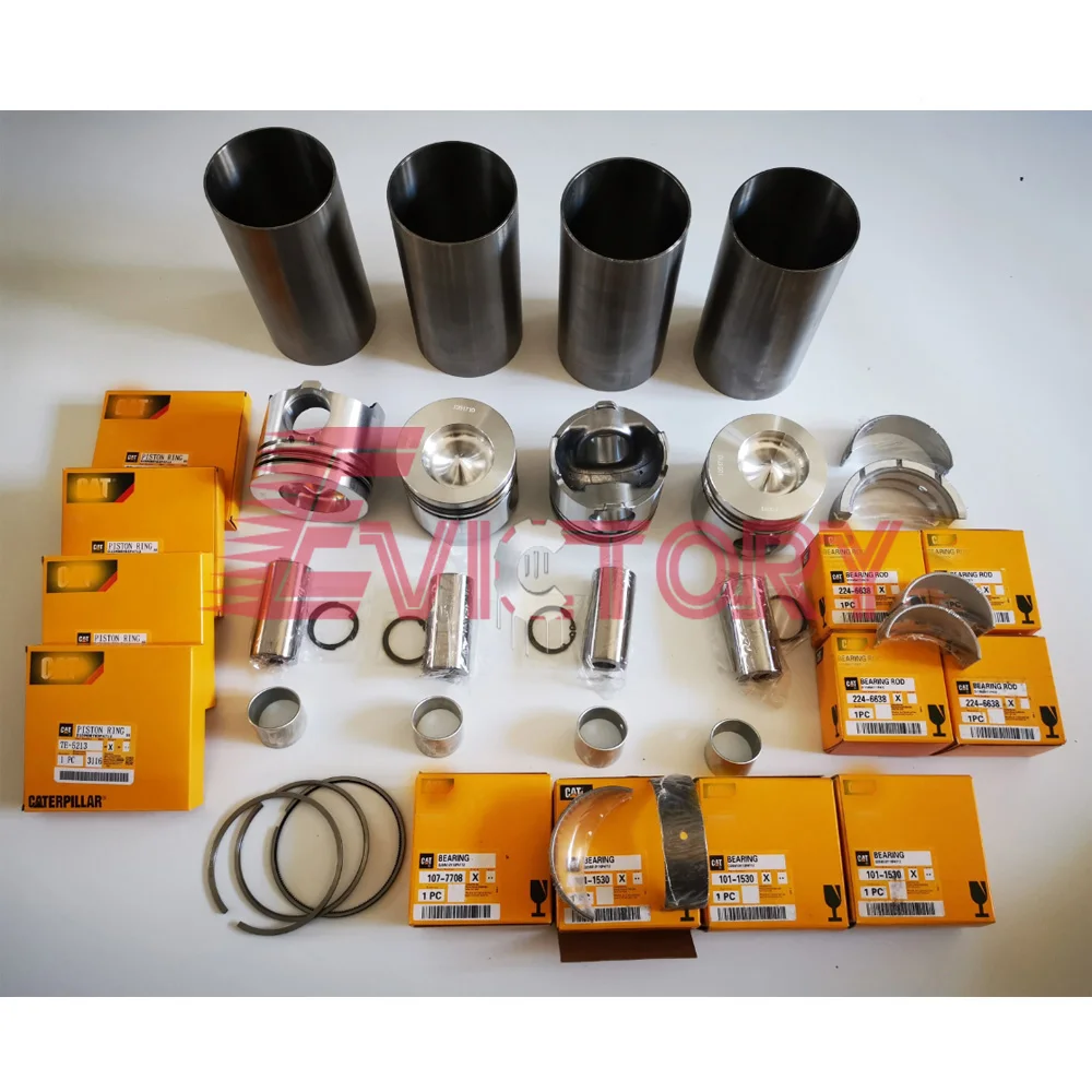 for CAT 3114 3114T 3114-T rebuild overhaul kit piston liner set ring full gasket kit engine bearing valves guides seats