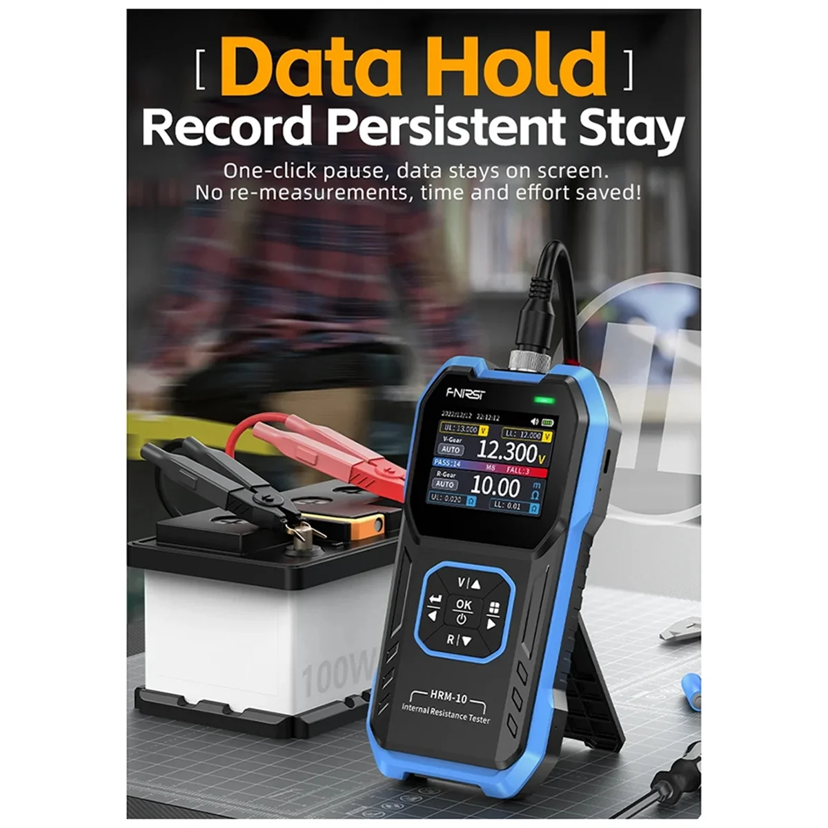 

FNIRSI HRM-10 Battery Voltage Internal Resistance Tester 18650 AC Acid Lithium Lead Car Battery Capacitor Tester
