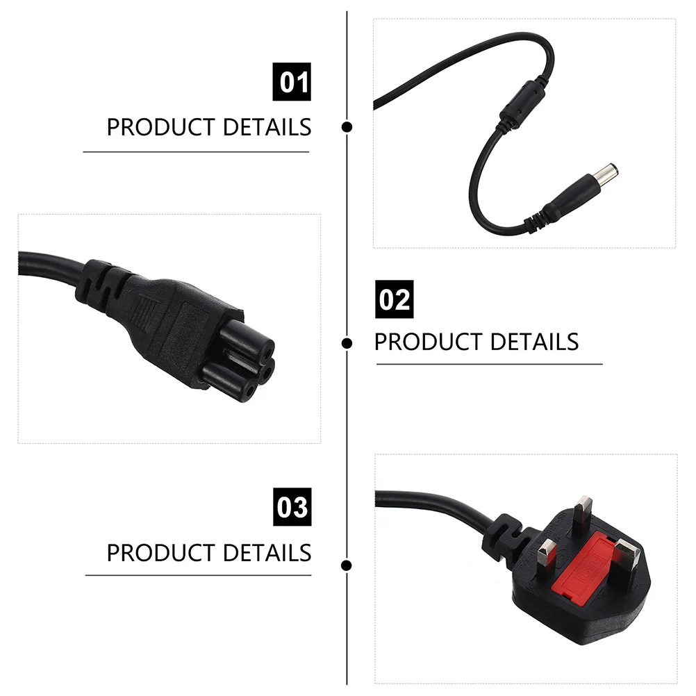 مجموعة واحدة من أدوات شحن محول بلاستيكي متين وخفيف الوزن ومخرج طاقة عالي للكمبيوتر المحمول
