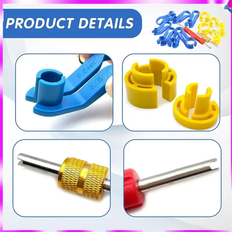 

N96R 16-дюймовый набор инструментов для снятия топливопровода, 1/4 5/16 3/8 1/2 5/8 3/4 7/8 дюймов, инструмент для снятия топливопровода переменного тока автомобиля