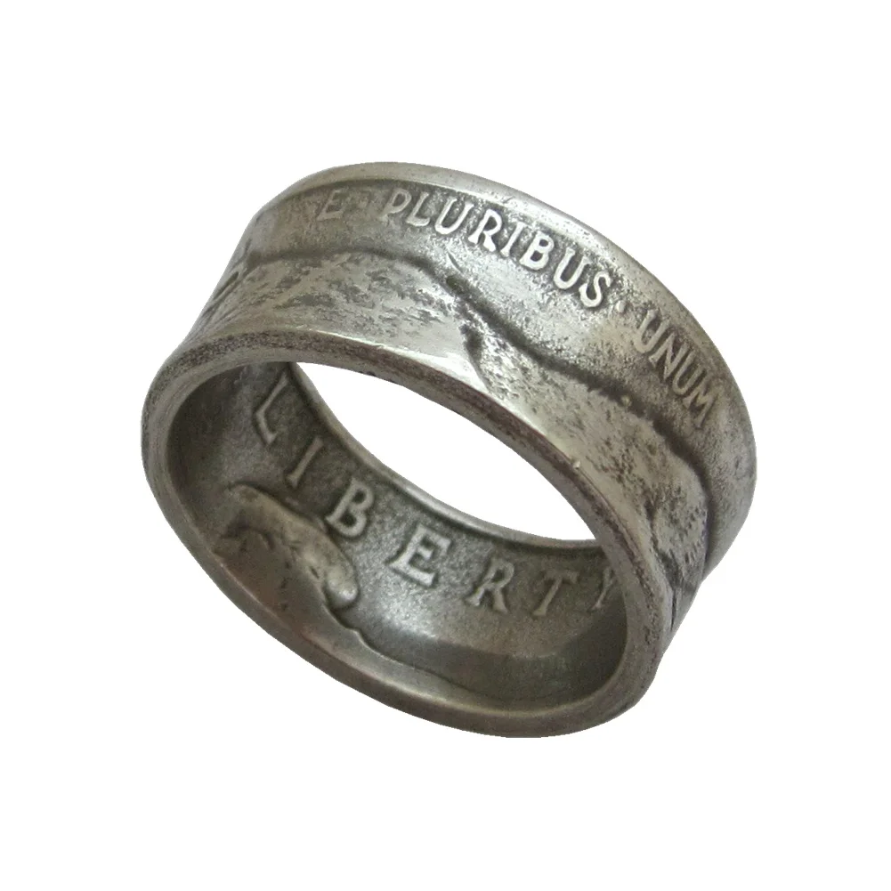 Кольцо для монет Ручная работа Кольцо для монет в полдоллара из копирования монет