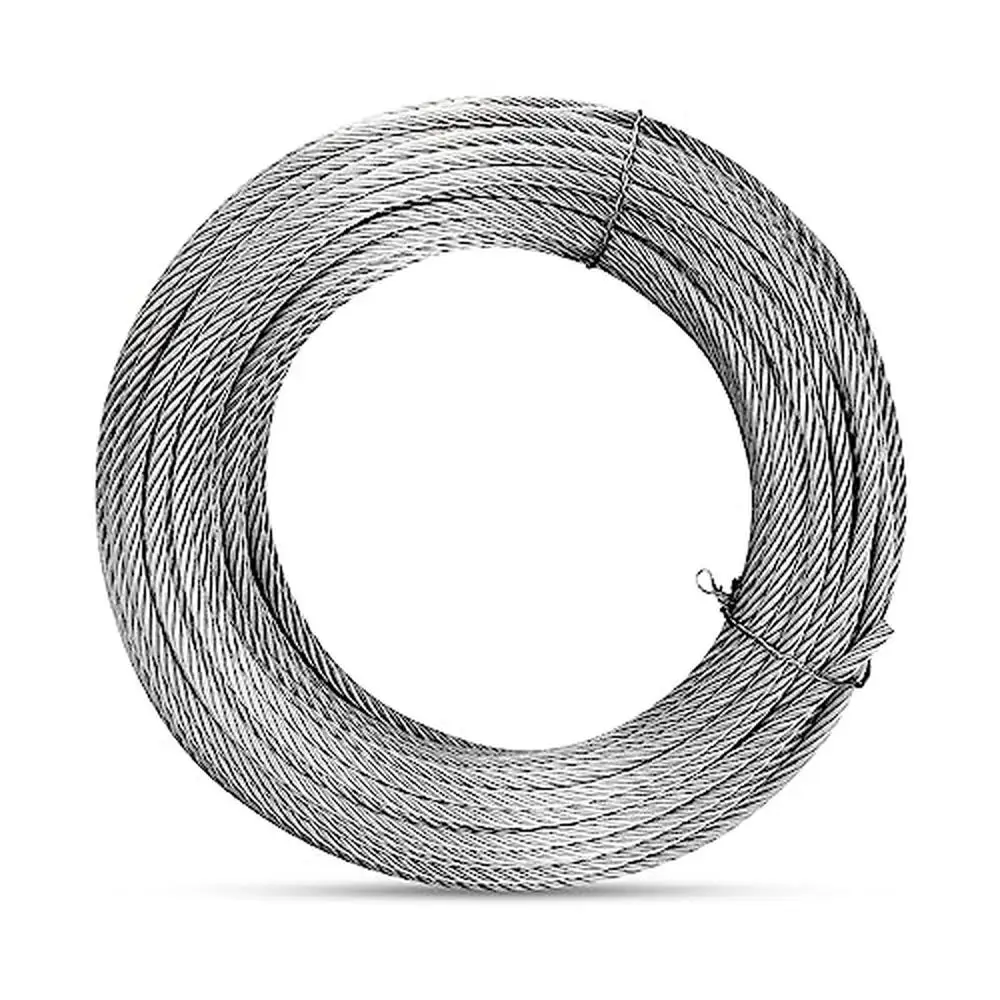 1/4 Stainless Steel Cable 100ft Wire Rope 7X19 Strands Aircraft Cable 6400lbs Breaking Strength Zip Line Heavy Duty Elevate Your