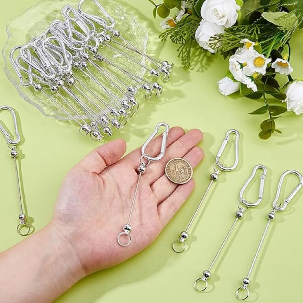 8/15 Pcs DIY Beaded Keychain Kit (Beads Not Included) — Ideal for Outdoor Water Bottles, Bag Charms, DIY Crafts, and Gifts - view 6