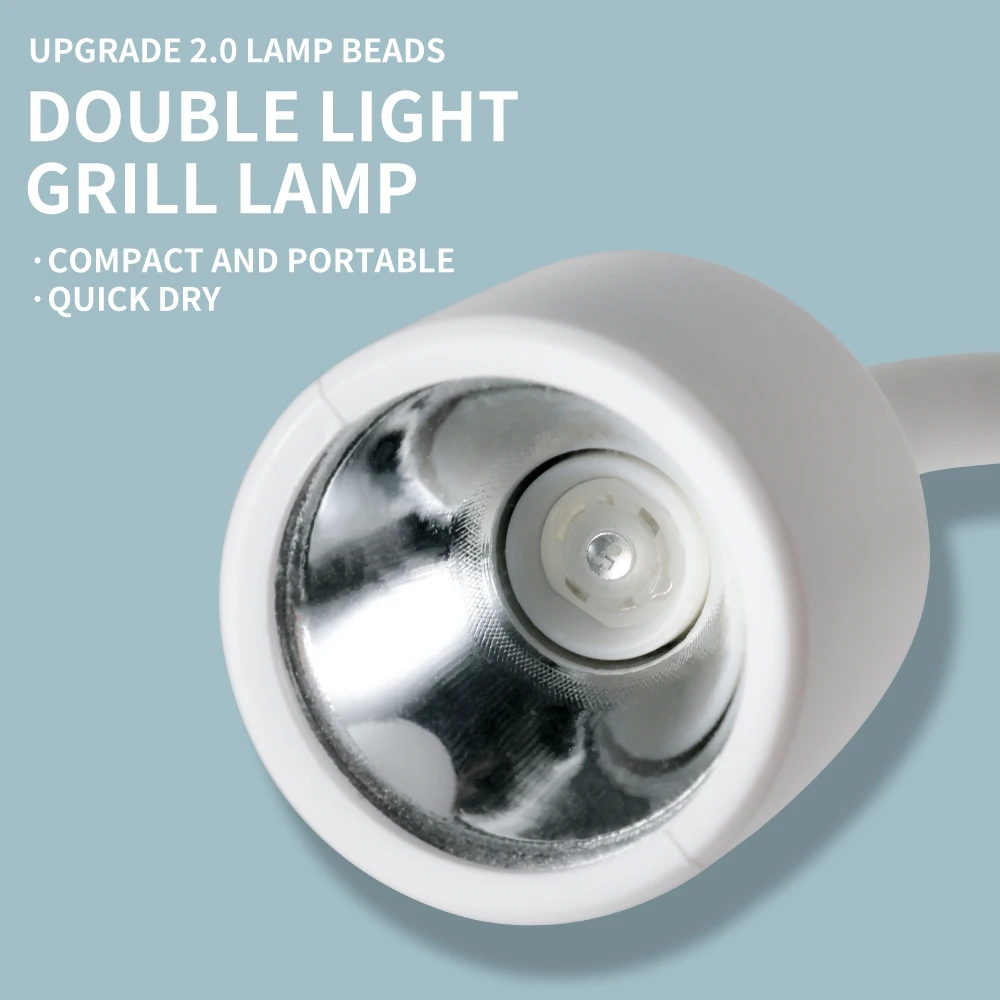 USB الأشعة فوق البنفسجية LED مسمار مصباح المحمولة مكتب الأشعة فوق البنفسجية ضوء للأظافر هلام البولندية تجفيف 360 درجة بحرية قابل للتعديل لمجفف الأظافر مانيكير #2