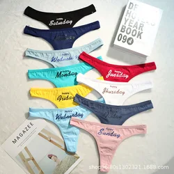 Women Thongs Sexy Panties For Women Letter Print Nylon Seamless Tangas Mujer Soft Breathable Sport Panties Underwear EU Size