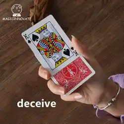 Cartas de juego de magia, tarjetas visuales de cambio instantáneo, primer plano de calle, accesorios mágicos interactivos