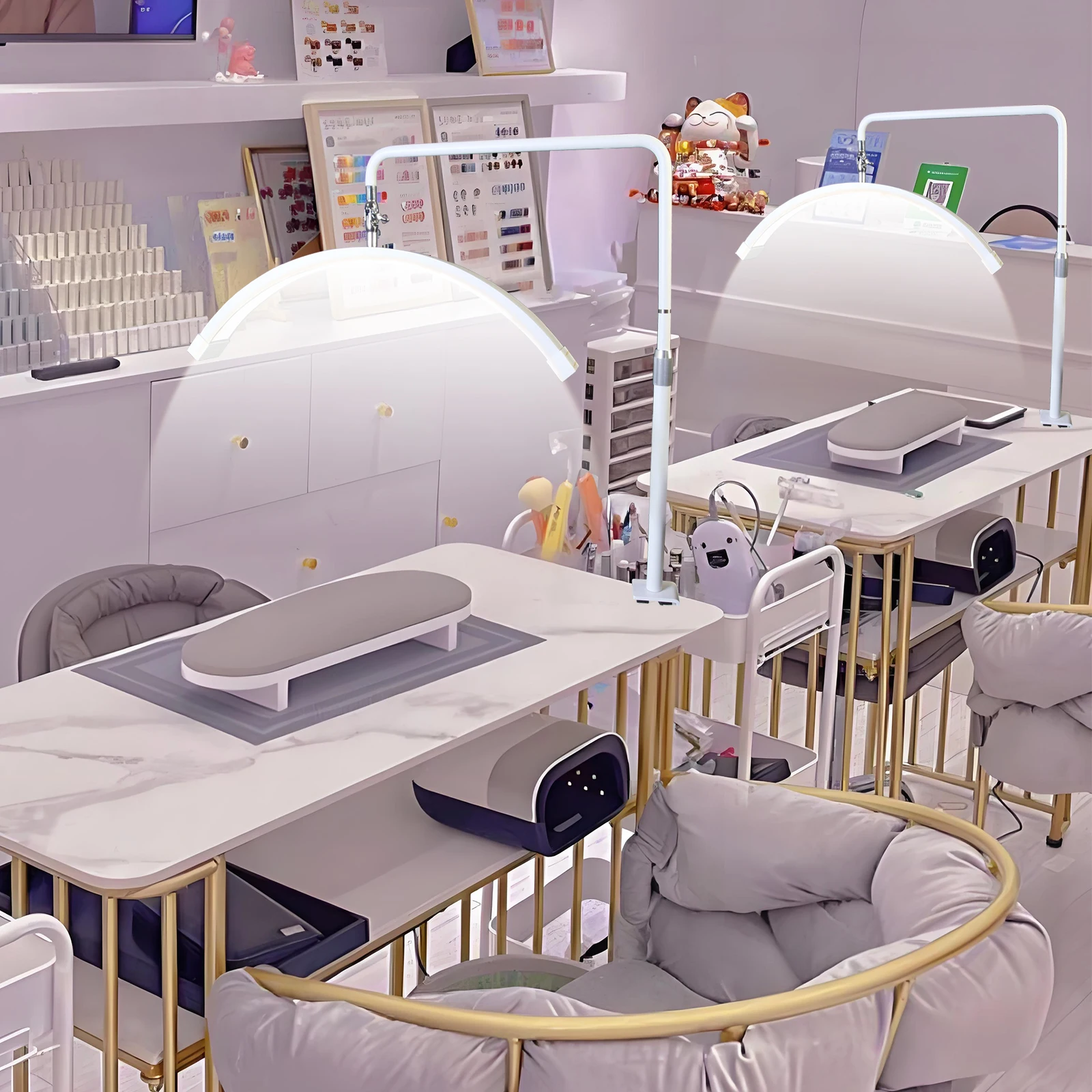 Fusitu FT-Y11A 40W 멀티 앵글 회전 LED 네일 라이트 반달형 필 라이트 네일 뷰티 살롱 메이크업 라이브 전등