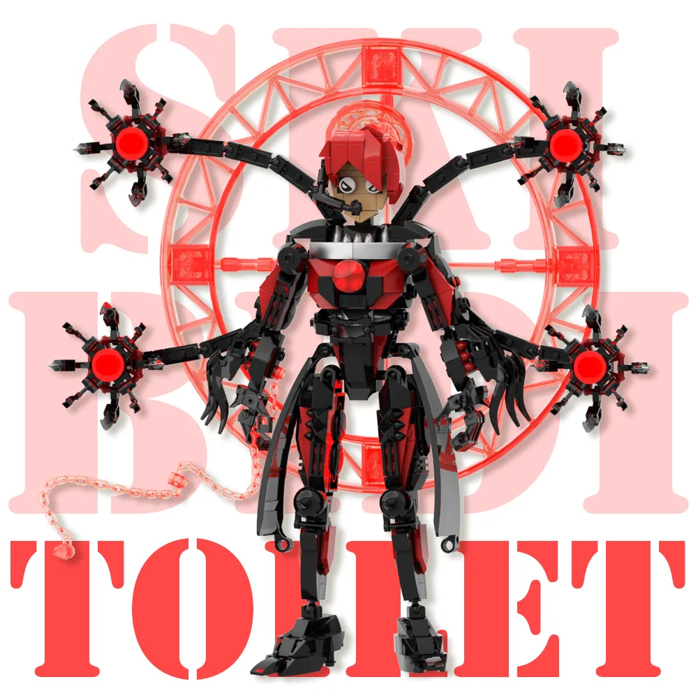 

Titan Plague Dominator battle damage TV Man complete armed monitor King Building Blocks Set Creative Skibidi Toilet Bircks Toys