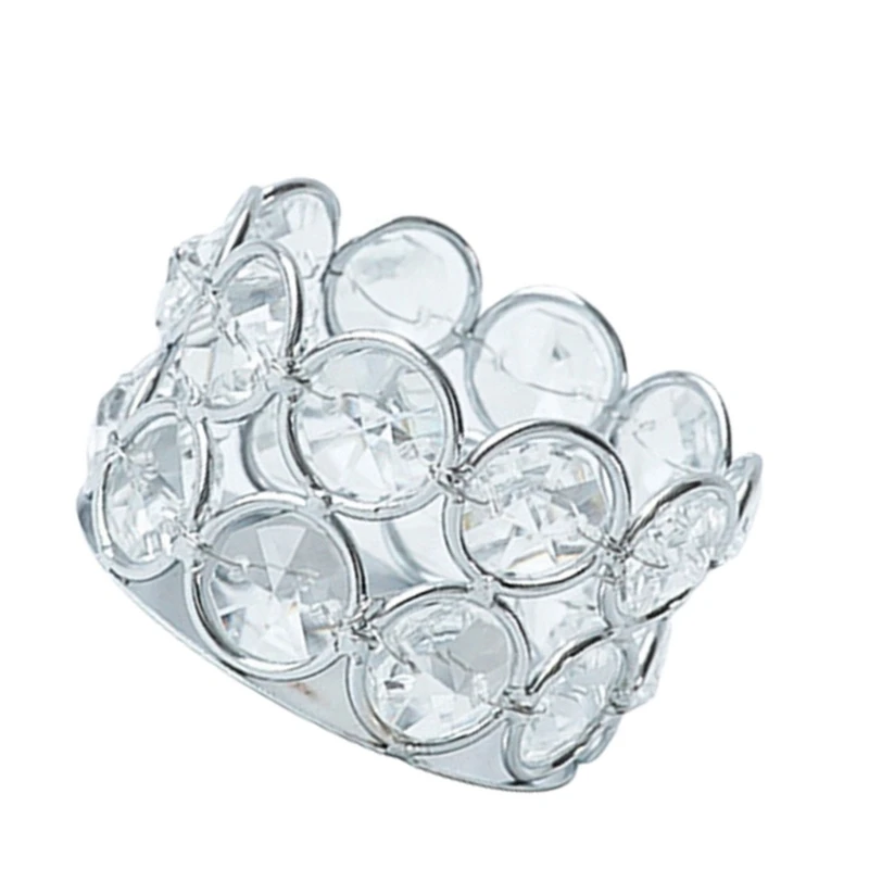 Crystal Votive Tealight Metal Holder for Table Tenterpiece Small Bowl