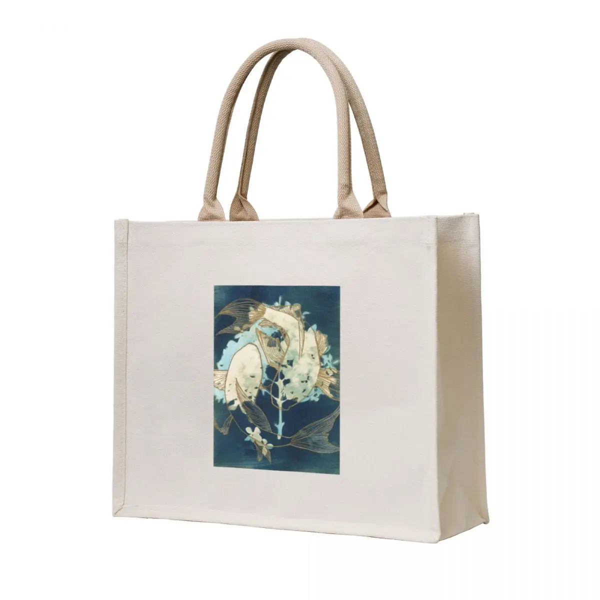 

Koi Fish Tote Bag Portable shopping bag Custom bag shopping trolley