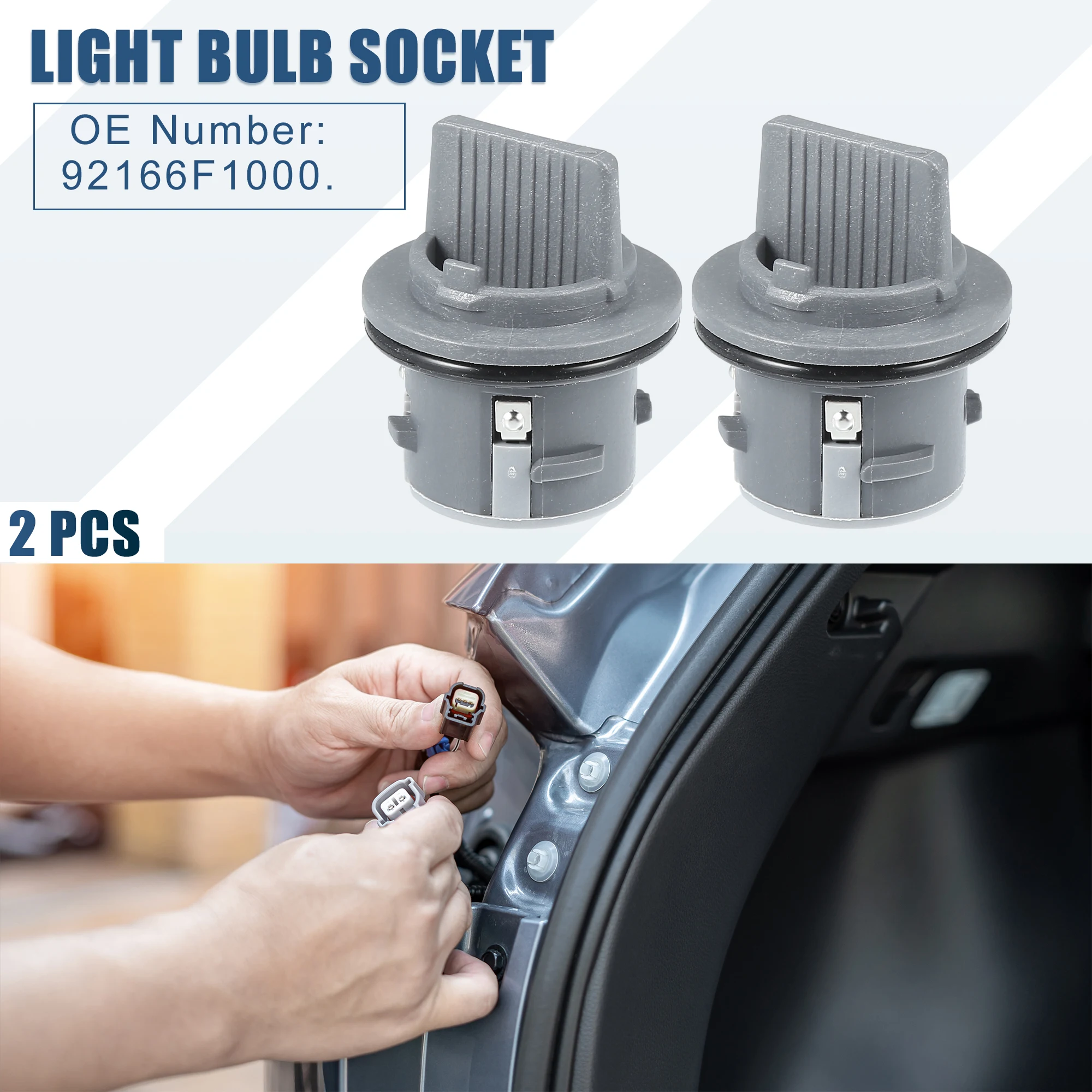 UXCELL 2pcs Front Turn Signal Light Bulb Sockets No.92166F1000 for Kia Sorento 2021 2022 2023