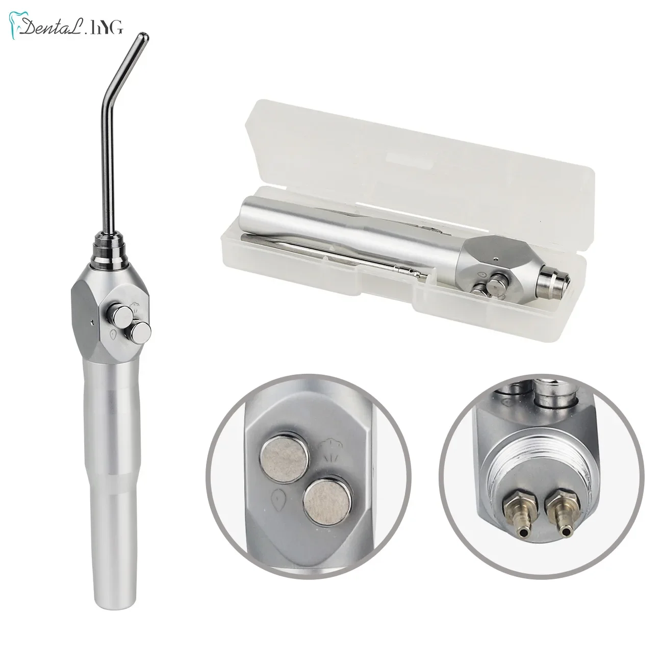 Dental Air Water Spray Triple 3 Way Syringe Handpiece + 2 Nozzles Tips Tubes For Air Triple Syringe Dental cleaning equipment