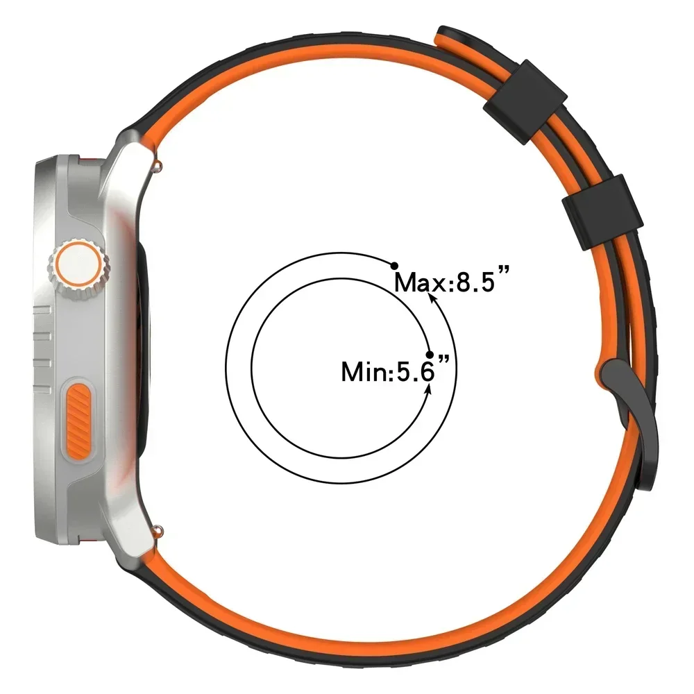 Two-Tone Silicone 22mm Band Strap For Xiaomi Redmi Watch 5 Active/Lite Band Sport Watchband for HUAWEI/Amazfit/Garmin Smartwatch