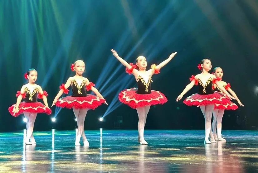 

Girls' Professional Ballet Skirt Children's Ballet Dance Stage Costumes Group Performance Ballet Skirt Suspender Gauze Dress