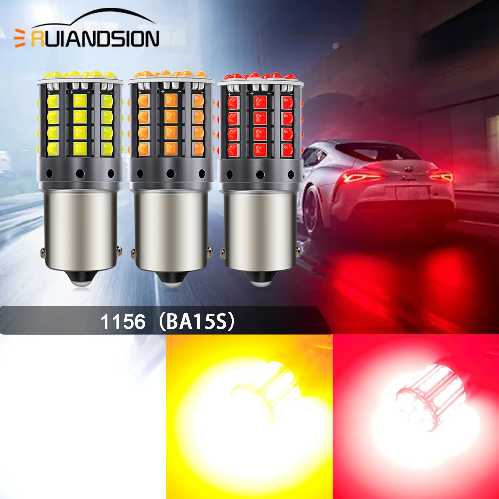 

RUIANDSION 2x 1157 BAY15D P21/5W 1156 BA15S P21W BAU15S PY21W LED 7443 T20 Tail Turn Signal Reverse Brake Light No Error CANBUS