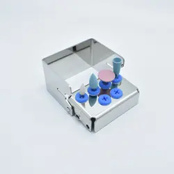 6 hole Dental stainless steel silicone needle frame high and low speed dual purpose Case Disinfection Box Autoclavable Disinfe