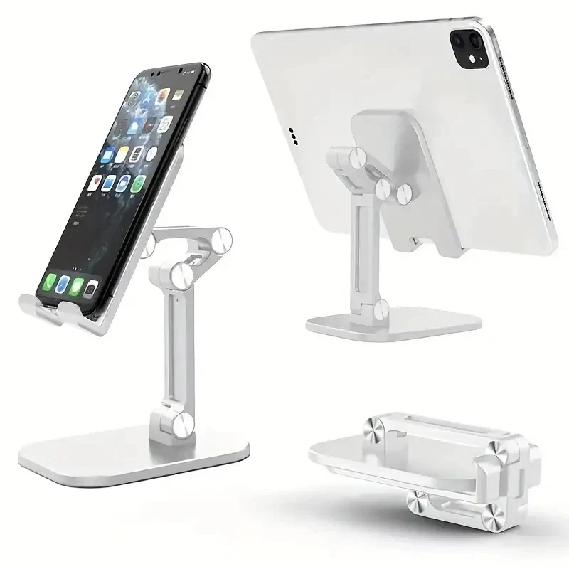 Three Section Foldable Desk Mobile Phone Holder For iPhone iPad Tablet Flexible Table Desktop Adjustable Cell Smart phone Stand