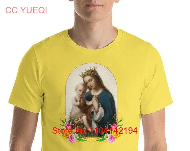 Catholic art Madonna and Child shirt shirts religious T devotional clothing apparel Mary long or short sleeves